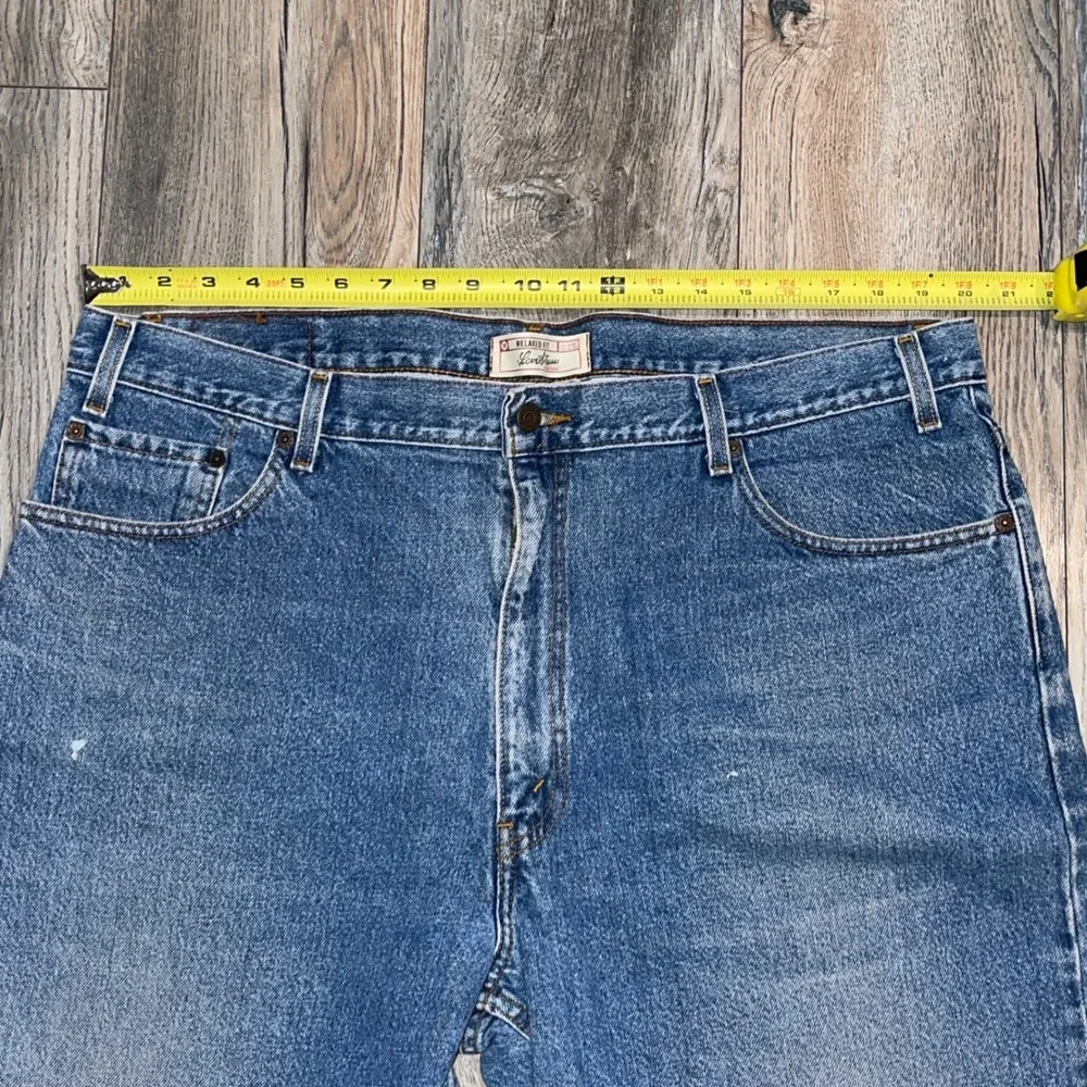 Levi Strauss Signature Mens Relaxed Fit Denim Shorts Blue 40 Cotton Jean Shorts